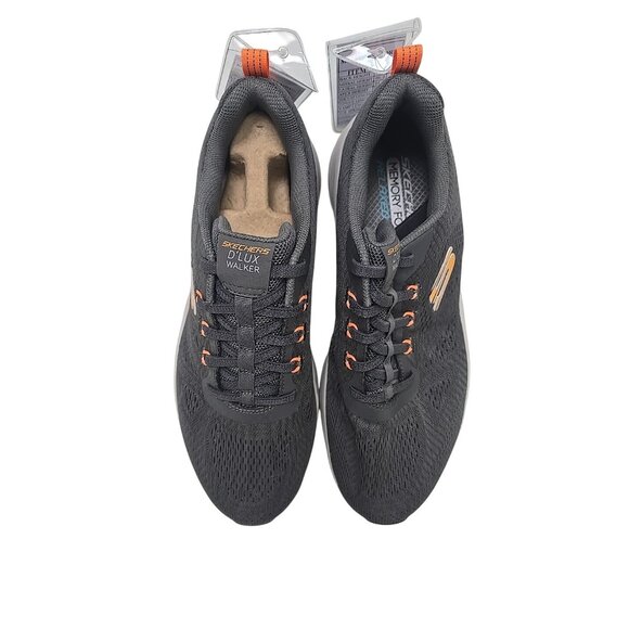 Skechers Men's 23226 D'Lux Walker Athletic Shoe Gray Orange Size 12M - Picture 6 of 7